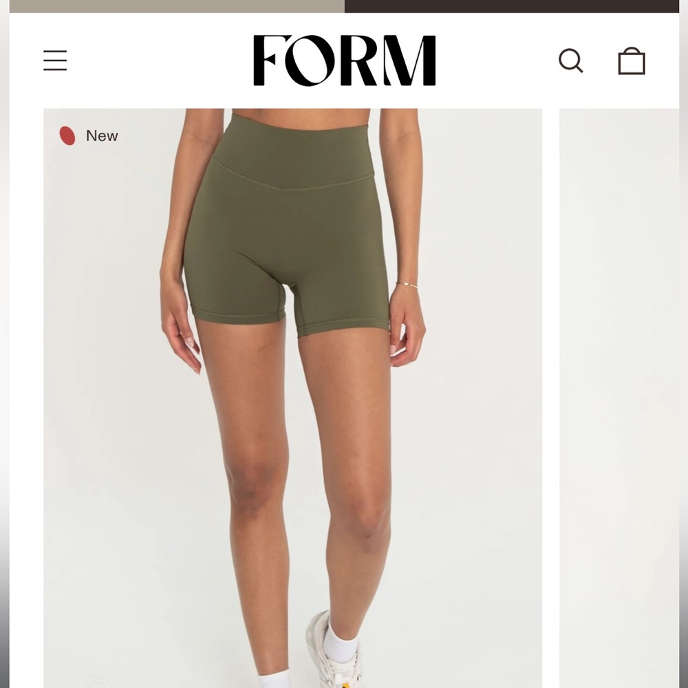 NWT FORM core olive Biker Shorts